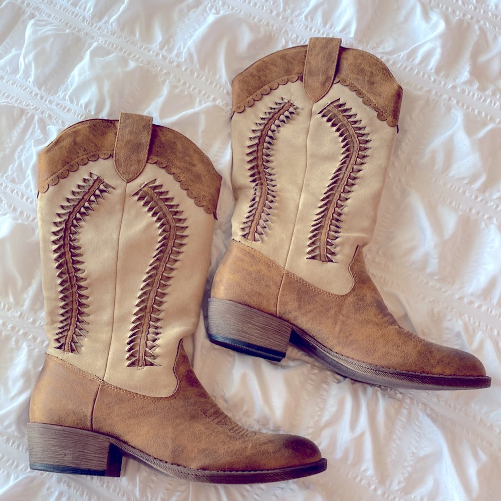 Size 9 brown cowboy western boots new